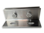 Structural Glass Fin Hanger Bracket - 200mm Long - Satin Stainless Steel